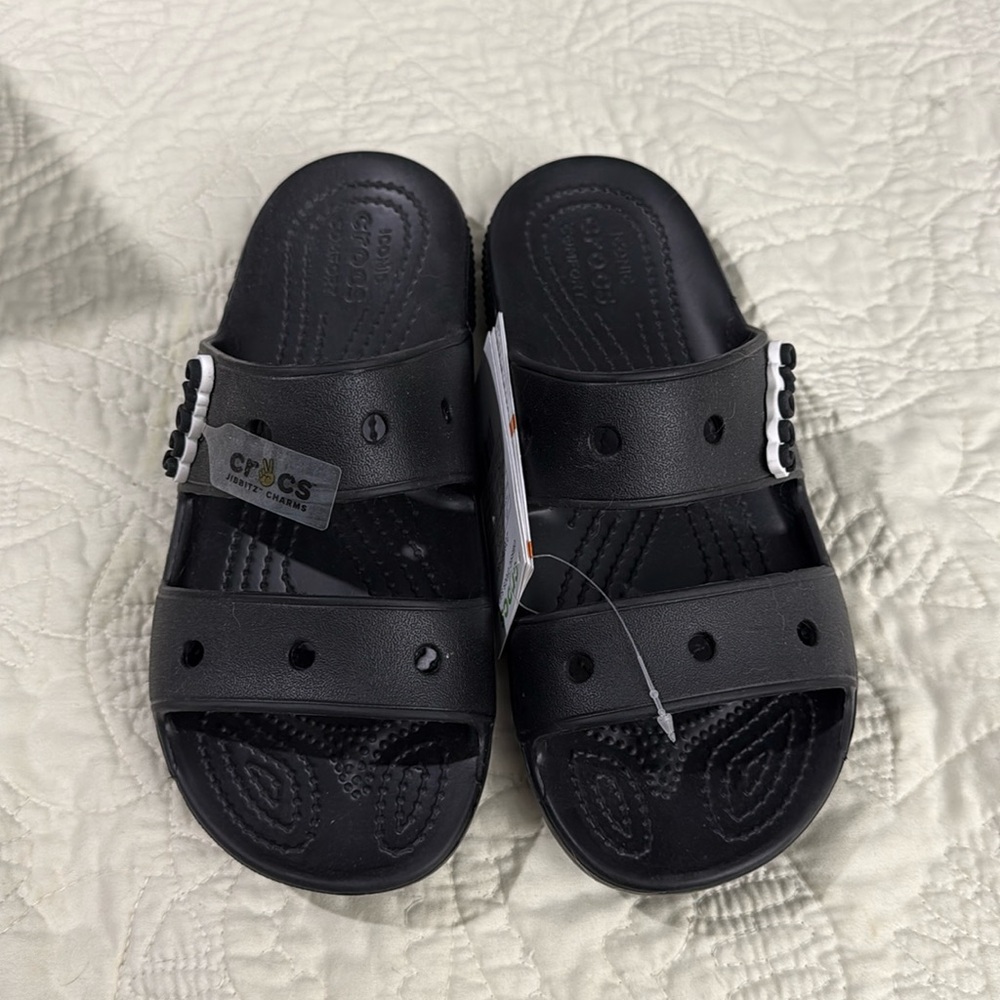 Crocs Classic Slide Sandals W sz 5, M sz 3 Light Blue Two Strap Slip On …